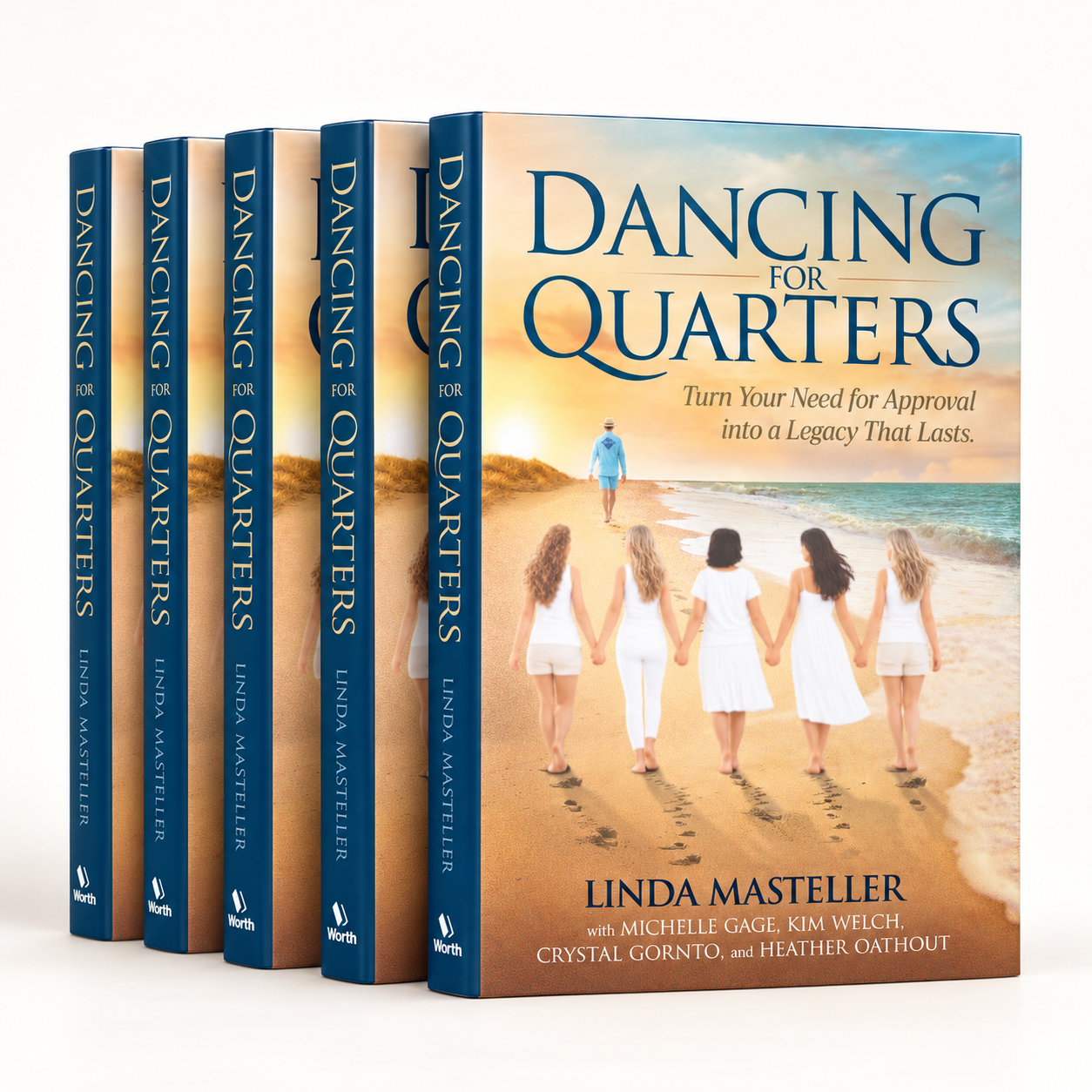 Five Dancing for Quarters hardcover books standing together