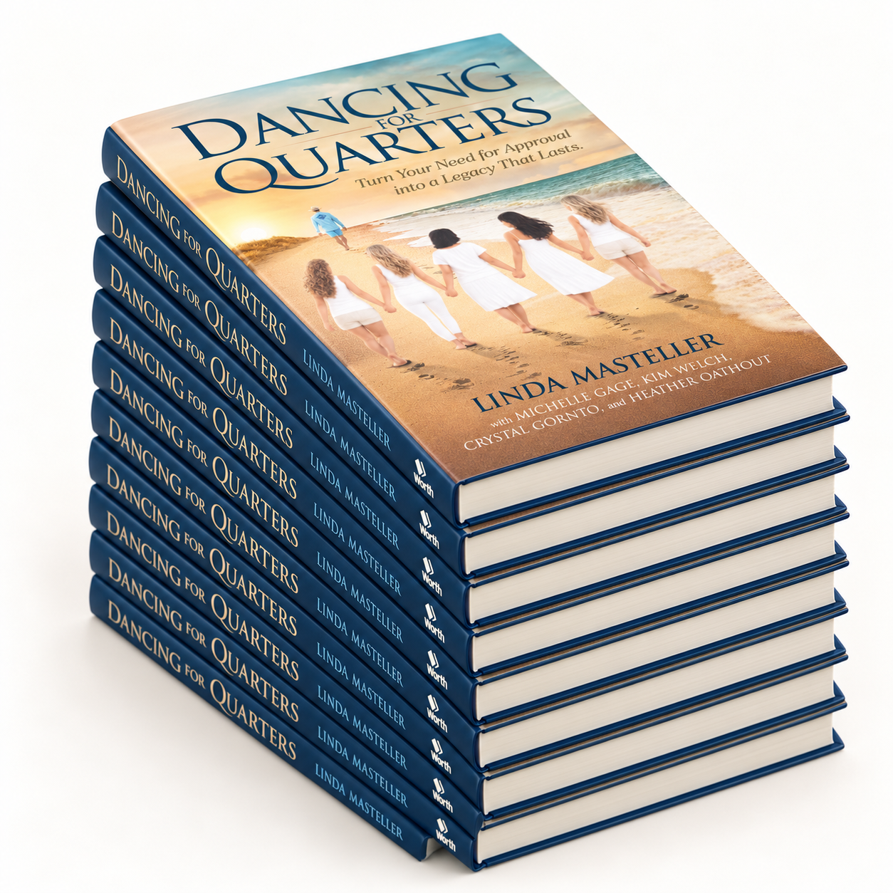 Ten Dancing for Quarters hardcover books stacked together